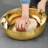 Stainless Steel Large Mixing Bowl – Multi-Purpose Kitchen Bowl for Dough, Salads & Vegetables