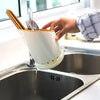 Kitchen Chopsticks Storage Holder with Drain Plate – Tableware Organizer Rack