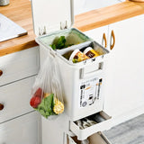 29L/32L Large Dual-Compartment Trash Can – Foot Pedal Plastic Bin with Dry & Wet Separation
