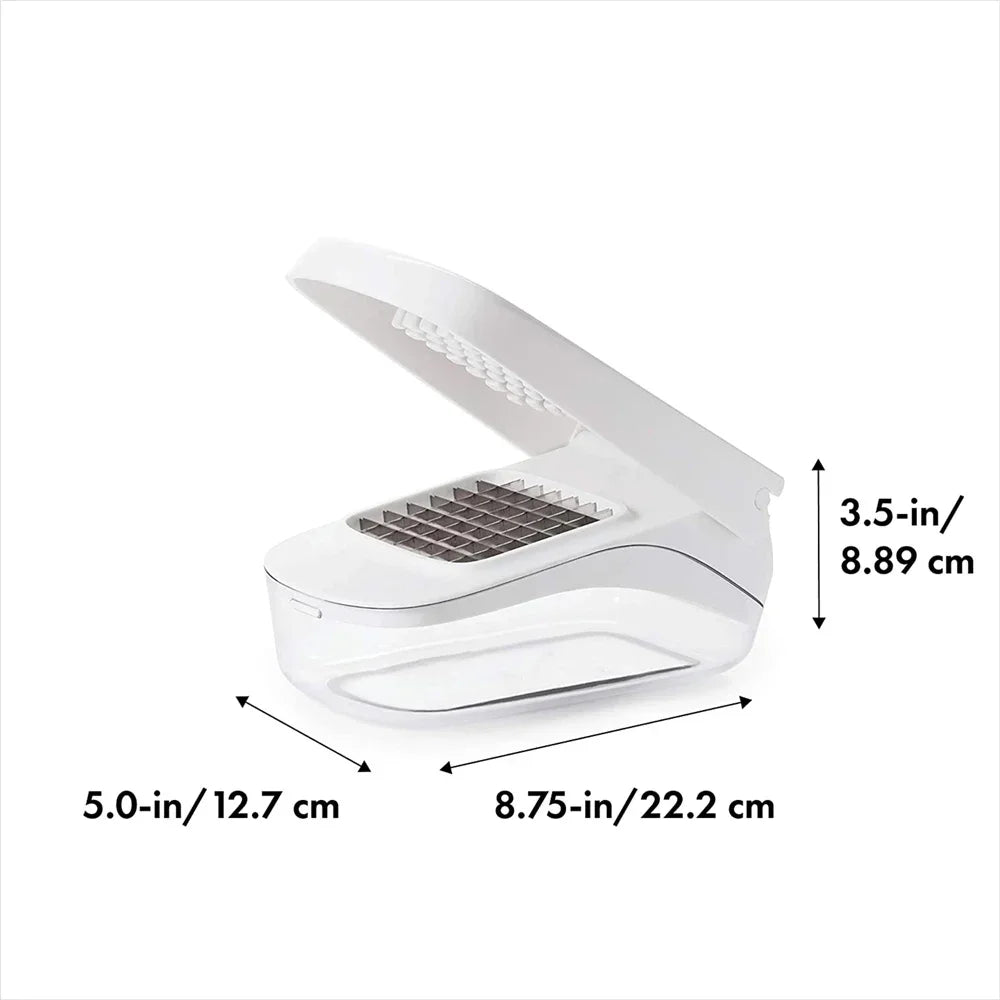 Vegetable Chopper with Storage Container – Onion & Fruit Dicer with Stainless Steel Blades