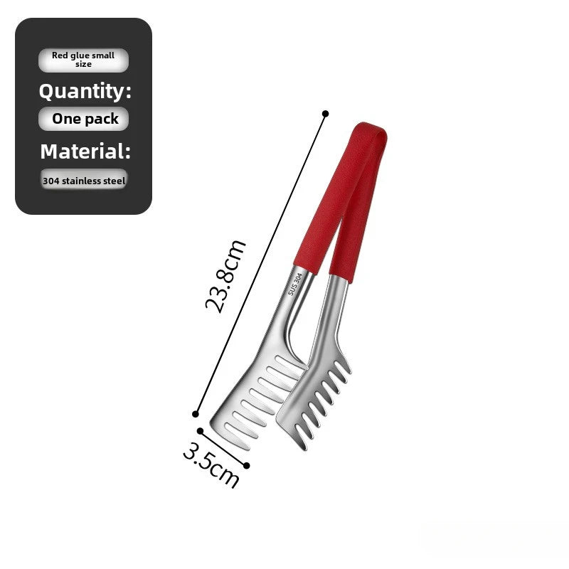 Multi-Purpose Food Clips – Stainless Steel Cooking & Serving Tongs for Noodles, Steak, and Barbecue