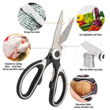 Premium Stainless Steel Kitchen Scissors, Heavy-Duty Blade for Meat, Fish & Bones