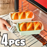 Non-Stick Silicone Loaf Pan, Flexible Rectangle Cake & Bread Mold (1/4pcs)