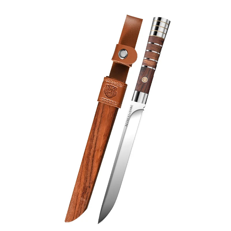 Meat Cutting Knife Set – M390 Stainless Steel, 62HRC Ultra-Sharp Blades for Meat, Fruit & Boning