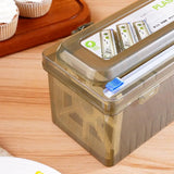 Plastic Food Cling Wrap & Foil Dispenser – Kitchen Storage Accessory with Sliding Cutter