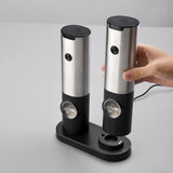 Automatic Salt & Pepper Grinder Set – USB Rechargeable Stainless Steel with Adjustable Coarseness