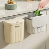 Kitchen Trash Can Wall Mounted Hanging Bin – Cabinet Door & Under Sink Garbage Can with Lid (8.5L / 12L)