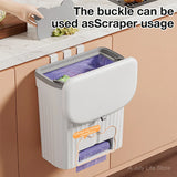 JYPS 8.5L / 12L Wall-Mounted Kitchen Trash Can – Lid Design, Under-Sink & Cabinet Compost Bin