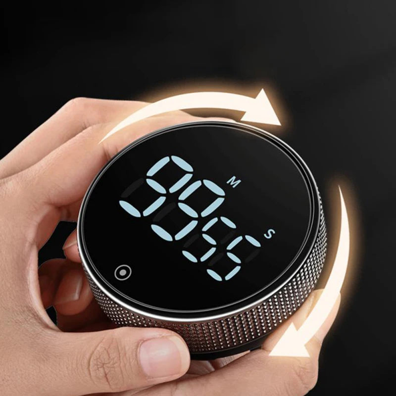 LED Digital Kitchen Timer – Magnetic Smart Countdown Timer with Alarm for Cooking & Shower