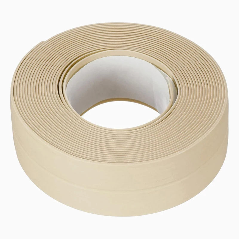 Waterproof Sealing Tape Strips, PVC Self-Adhesive Mold-Proof Caulk for Bathroom & Kitchen