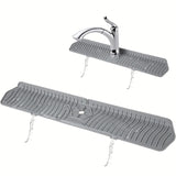 Kitchen Long Silicone Sink Faucet Mat – Splash Guard & Absorbent Countertop Protector