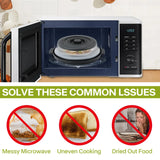 Microwave Food Splatter Cover – Foldable Multifunction Splash Guard & Colander