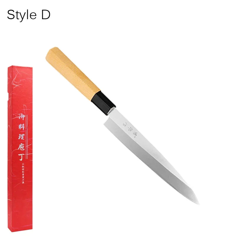 WXCOO Japanese Salmon Sashimi Knife – Professional Stainless Steel Fish & Meat Slicing Knife with Box