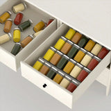 4/2 Layer Adjustable Acrylic Spice Drawer Organizer – Expandable Seasoning Rack for Kitchen Cabinets