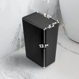 Bathroom Trash Can 10L – Small Press Top Garbage Bin with Pop-Up Lid for Bedroom & Living Room