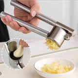 Stainless Steel Garlic Press – Detachable, Rust-Proof Large Garlic Crusher