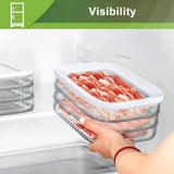 Meat Container for Fridge – Stackable Lunch & Meal Prep Storage Boxes with Lid
