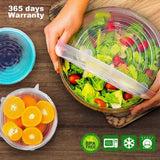 6 Pcs Silicone Stretch Lids – Reusable Microwave Food Covers for Bowls & Containers