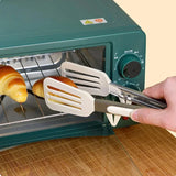 9-Inch Silicone Food Tongs – Stainless Steel Non-Stick Kitchen & BBQ Clips