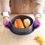 2pcs Thickened Silicone Oven Mitts – Heat-Resistant, Anti-Slip Kitchen Gloves