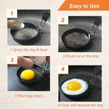 Anti-Scald Egg & Pancake Ring – Professional Stainless Steel Nonstick Cooking Mold for Eggs, Pancakes & Breakfast Sandwiches