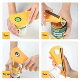 Multifunctional Can & Bottle Opener – Jar Opener for Beer, Coke, Jam & Beverages