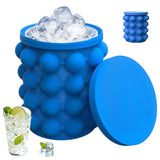 Portable Ice Cube Maker & Wine Cooler – Silicone Ice Bucket for Whiskey, Beer & Drinks