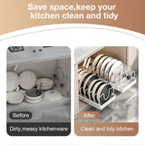 Pull-Out Multifunctional Kitchen Organizer – Adjustable Pots & Pans Lid Holder with Sliding Drawer