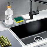 Silicone Kitchen Sink Sponge Holder & Soap Dish – Self-Draining Anti-Slip Storage Rack