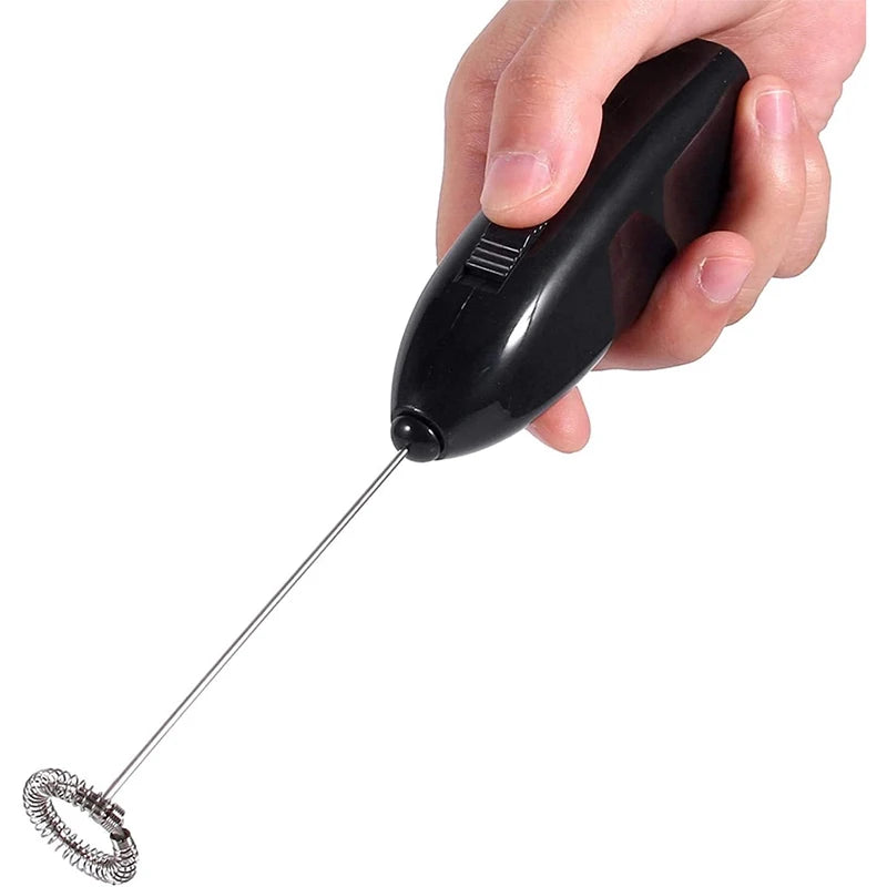 Handheld Electric Egg Beater – Mini Battery-Powered Milk Frother & Coffee Mixer