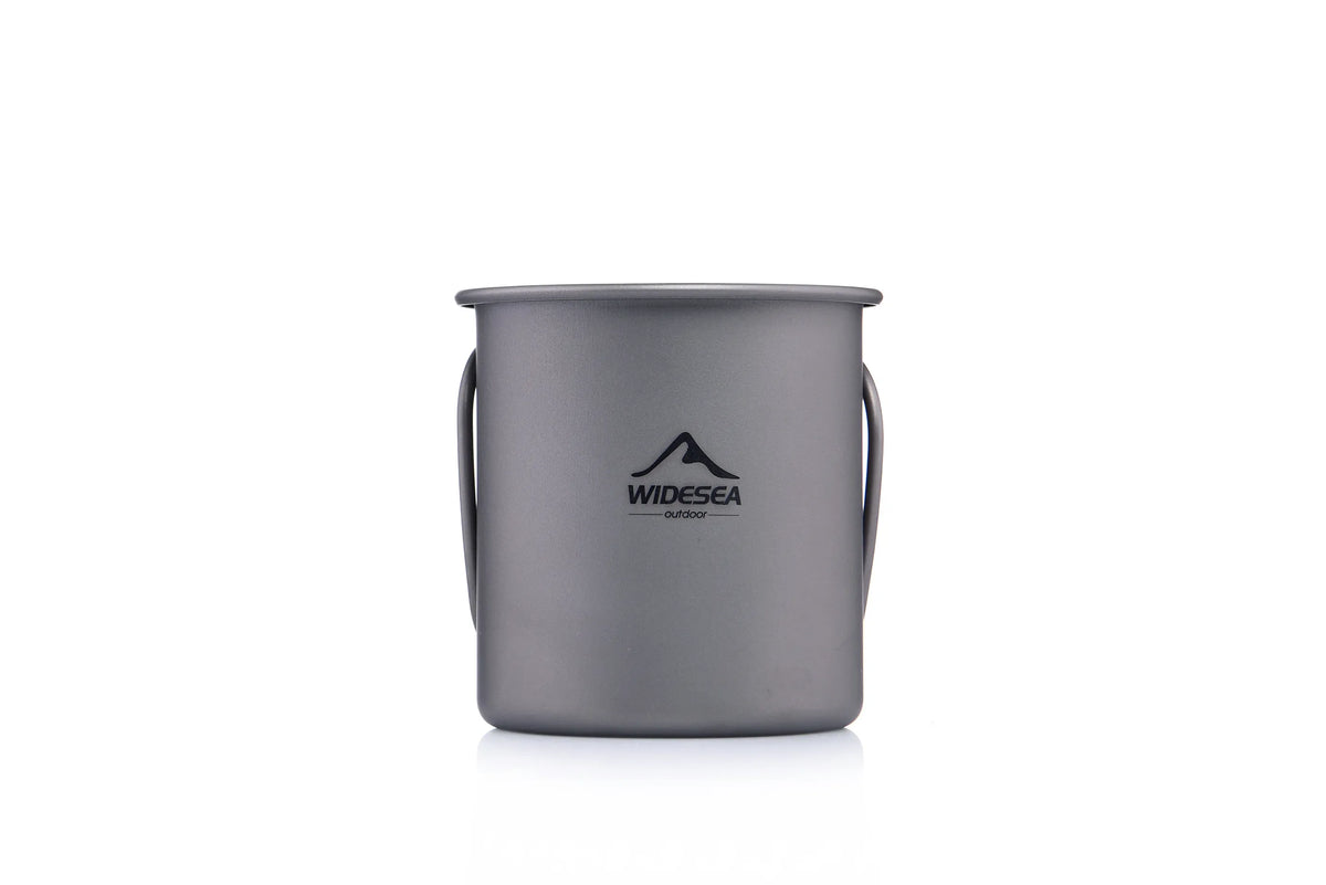 Widesea Camping Titanium Mug – Foldable Outdoor Cup for Hiking, Travel & Picnic