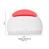 Stainless Steel Flour & Dough Cutter with Scale – Multi-Purpose Baking Scraper