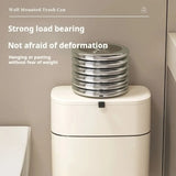 Wall Mounted Trash Can 9L – Slim Rectangular Narrow Design with Lid