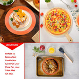 LMETJMA Round Silicone Baking Mat – Non-Stick Reusable Oven Mat