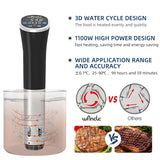 Wancle 1100W Sous Vide Cooker – LCD Touch Immersion Circulator, Accurate & Waterproof