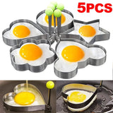 New Stainless Steel Fried Egg Mold – Heart Pancake & Omelette Maker