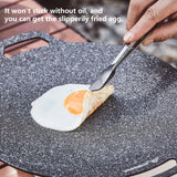 BISINNA 30CM Outdoor BBQ Grill Pan – Non-Stick Korean Roasting Plate for Camping & Stovetop