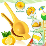 Manual Metal Lemon & Lime Squeezer – Stainless Steel Citrus Press & Juicer with Zester