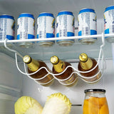Refrigerator Organizer Rack – Sliding Beer & Wine Bottle Holder Shelf for Fridge Storage