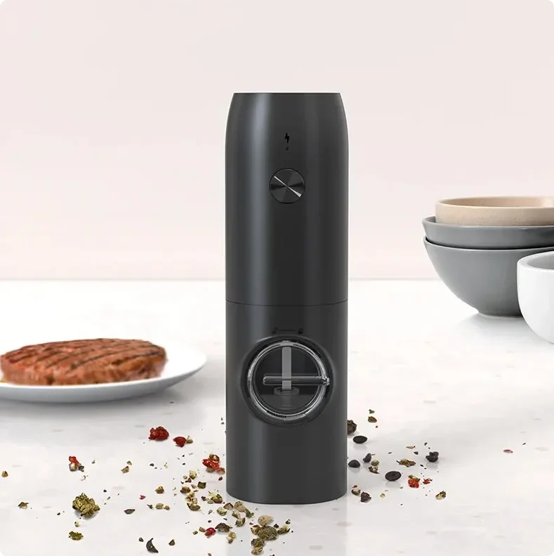 Electric Automatic Salt and Pepper Grinder Set with Led Light Grinder Set Spice Mill Adjustable Spices Grinder Kitchen Tools