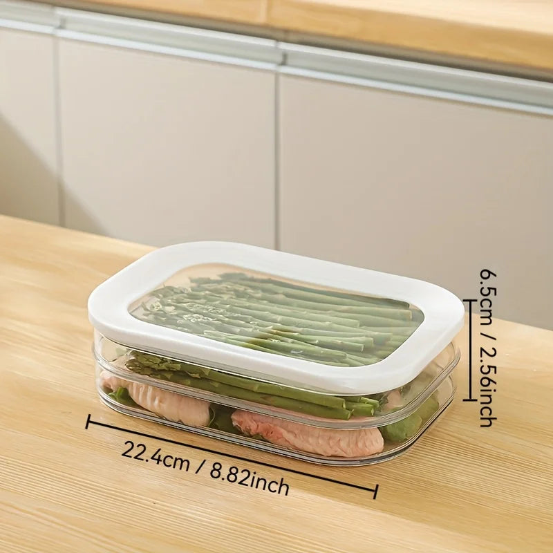 Meat Storage Container for Fridge – Stackable Cold Cuts & Meal Prep Storage with Clear Lids