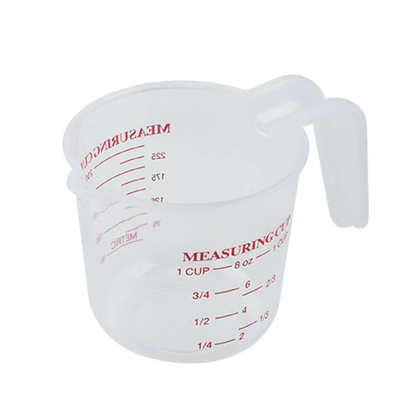 3pcs Plastic Measuring Cups Set – 250ml, 500ml & 1000ml Graduated Baking Beakers