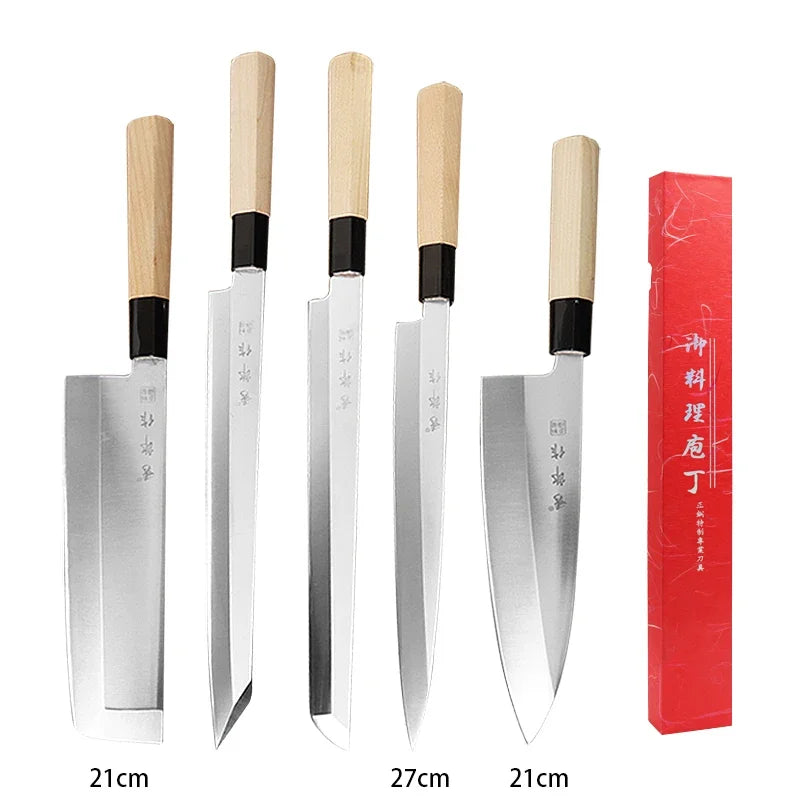 WXCOO Japanese Salmon Sashimi Knife – Professional Stainless Steel Fish & Meat Slicing Knife with Box