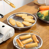 Stainless Steel Filter Tray – Reusable Round Mesh Basket for Frying, Grilling & Straining