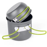 Outdoor Camping Pot Set – Portable 1–2 Person Folding Stove Cookware Kit