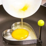 New Stainless Steel Fried Egg Mold – Heart Pancake & Omelette Maker