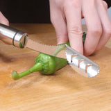 Stainless Steel Chili & Pepper Corer – Bitter Gourd Seed Remover & Core Digging Tool