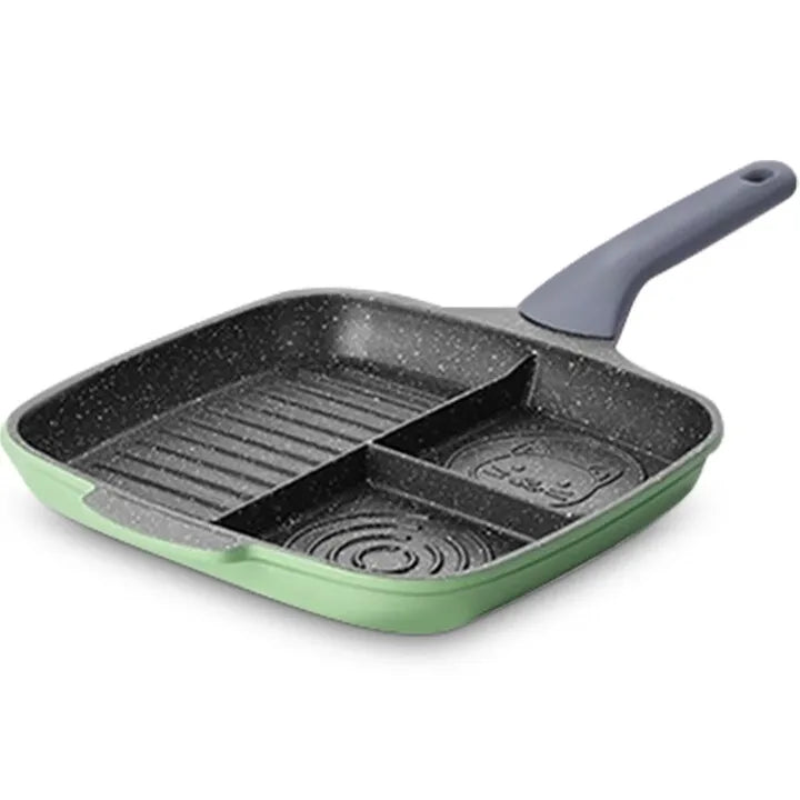 COOKER KING Nonstick Divided Grill Pan – Induction Compatible Breakfast Skillet