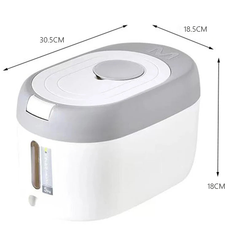 XIAOGUI 5KG / 10KG Rice Dispenser – Kitchen Organizer & Food Storage Container (Japan Style)