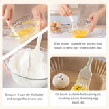 Silicone Baking Set – Spatula, Scraper, Whisk & Oil Brush